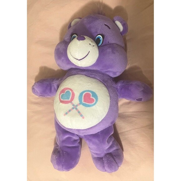 Care Bear Share Bear Purple Lollipop Plush 14" Stuffed Animal 2016 - Picture 11 of 16